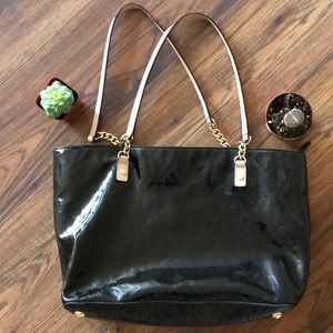 Michael Kors black monogram tote